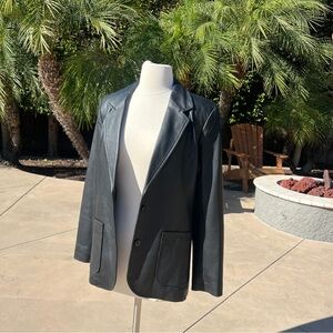 Anthropologie black leather jacket